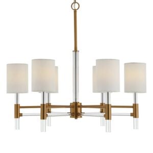 Welkin 6-Light Chandelier in Warm Brass