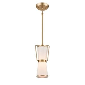 Layla 1-Light Pendant in Brushed Brass