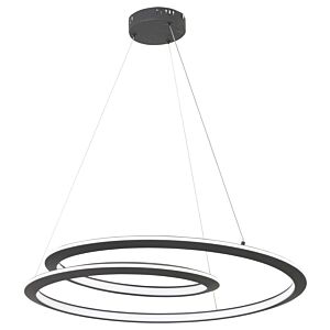 Infinite 1-Light LED Pendant in Sand Black