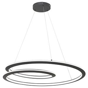 Infinite 1-Light LED Pendant in Sand Black