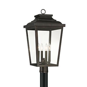 Irvington Manor 4-Light Post Mount in Chelesa Bronze