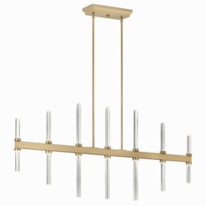 Sycara 14-Light LED Linear Chandelier in Champagne Bronze