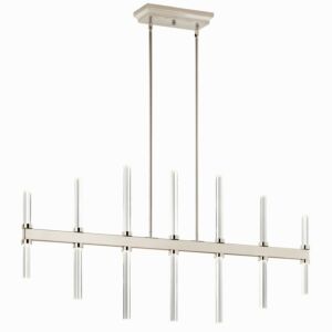 Sycara 14-Light LED Linear Chandelier in Polished Nickel