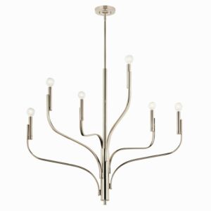 Livadia 6-Light Chandelier in Polished Nickel