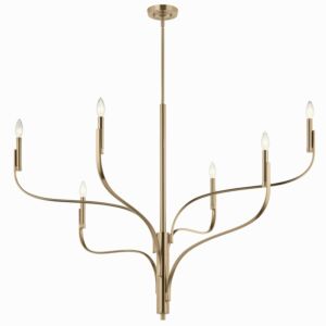 Livadia 6-Light Chandelier in Champagne Bronze