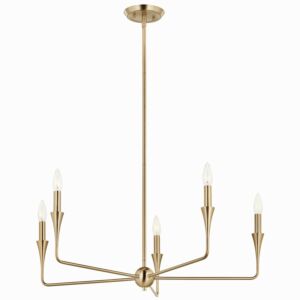 Alvaro 5-Light Chandelier in Champagne Bronze