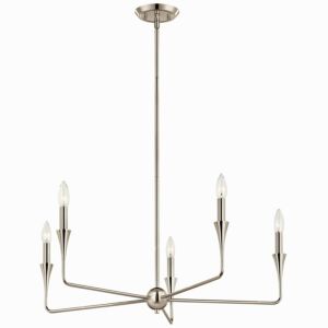 Alvaro 5-Light Chandelier in Polished Nickel