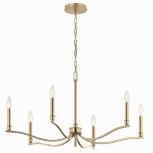 Malene 6-Light Chandelier in Champagne Bronze