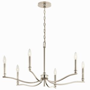 Malene 6-Light Chandelier in Polished Nickel