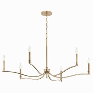 Malene 6-Light Chandelier in Champagne Bronze