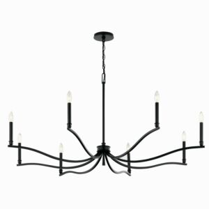 Malene 8-Light Chandelier in Black