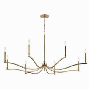 Malene 8-Light Chandelier in Champagne Bronze