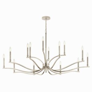 Malene 14-Light Chandelier in Polished Nickel