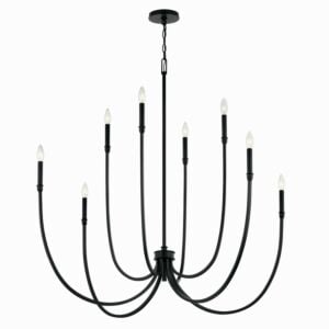 Malene 8-Light Foyer Chandelier in Black