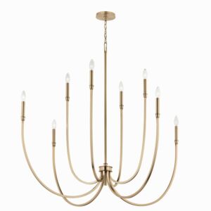 Malene 8-Light Foyer Chandelier in Champagne Bronze