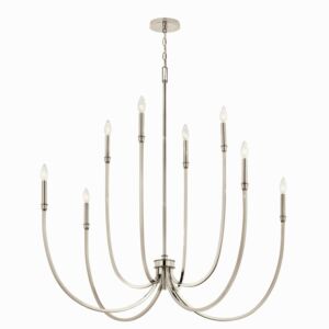 Malene 8-Light Foyer Chandelier in Polished Nickel