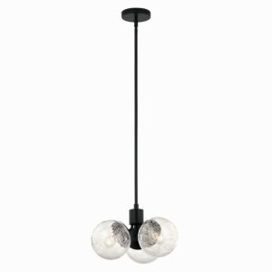 Silvarious 3-Light Chandelier in Black