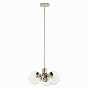 Silvarious 3-Light Chandelier in Polished Nickel