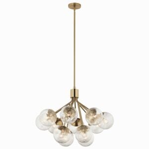 Silvarious 12-Light Chandelier Convertible in Champagne Bronze