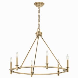 Carrick 6-Light Chandelier in Champagne Bronze