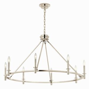 Carrick 8-Light Chandelier in Polished Nickel