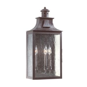 Newton 3-Light Wall Lantern in Soft Off Black