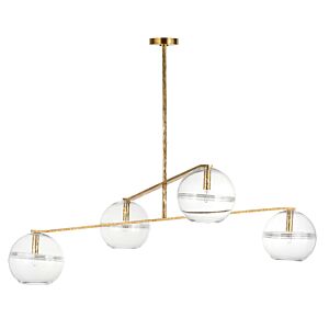 Lowing 4-Light Chandelier in Polished Antique Brass