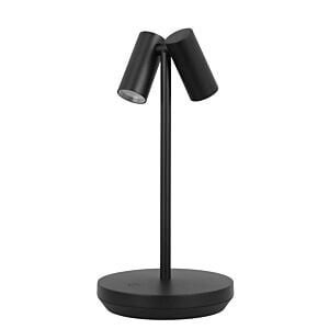 Doppia 2-Light LED Table Lamp in Black