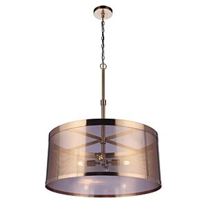 Mesh 12-Light Pendant in Satin Brass