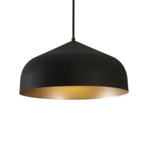 Helena 1-Light Pendant in Black with Gold