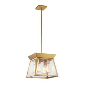 Lucian 4-Light Chandelier in Brushed Brass