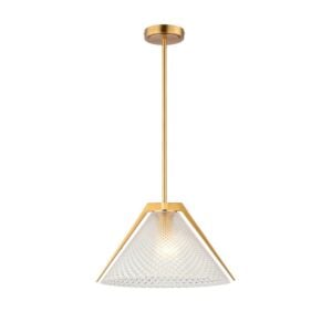 Baltic 1-Light Pendant in Brass and black