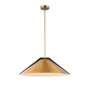 Baltic 3-Light Pendant in Brass and black