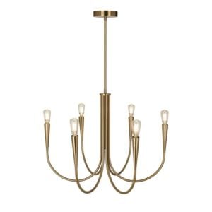 Bronte 6-Light Chandelier in Brass