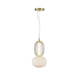 Cyra 1-Light LED Pendant in Brass