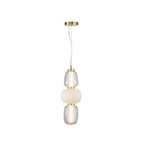 Cyra 1-Light LED Pendant in Brass