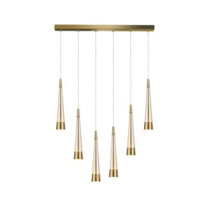 Sunnyvale 6-Light LED Island Pendant in Brass