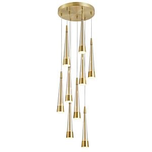 Sunnyvale 9-Light LED Chandelier in Brass