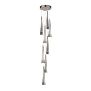 Sunnyvale 9-Light LED Chandelier in Pearl Black and Smoke