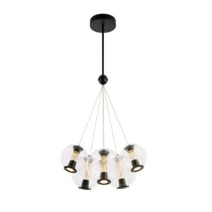 Arlo 6-Light LED Chandelier in Black