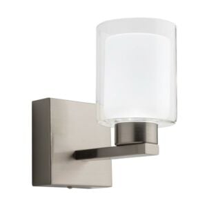 Saville 1-Light LED Bathroom Vanity Lightroom in Brushed Nickel