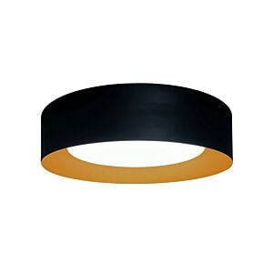 Orsa 1-Light LED Flush Mount in Black and Brushed Brass