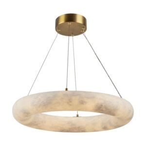 Camila 1-Light LED Chandelier in Brushed Brass