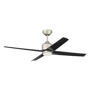 Quell 1-Light 52" Outdoor Ceiling Fan in Painted Nickel