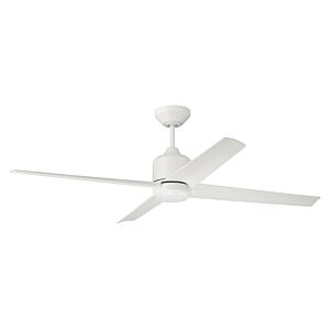 Quell 1-Light 52" Outdoor Ceiling Fan in White