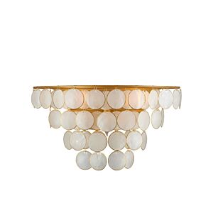 Bon Vivant 3-Light Wall Sconce in Natural with Contemporary Gold