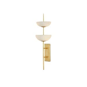 Follett 4-Light Wall Sconce in Contemporary Gold Leaf with White