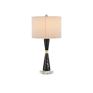 Edelmar 1-Light Table Lamp in Natural with Natural Brass with Clear