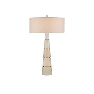 Eleanora 2-Light Table Lamp in Natural with Natural Brass