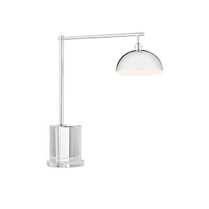 Repartee 1-Light Table Lamp in Polished Nickel with Clear